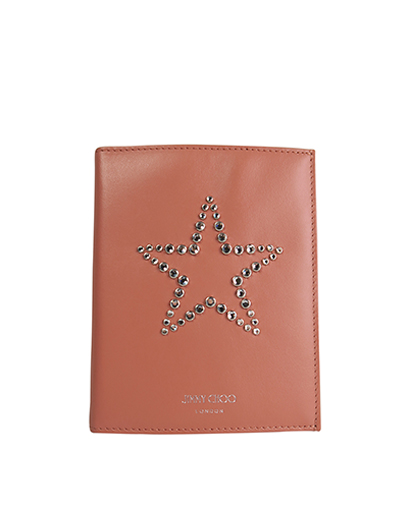 Jimmy Choo Analya Passport Cover, &pound;45, Accessories, Pink, Leather, Front view